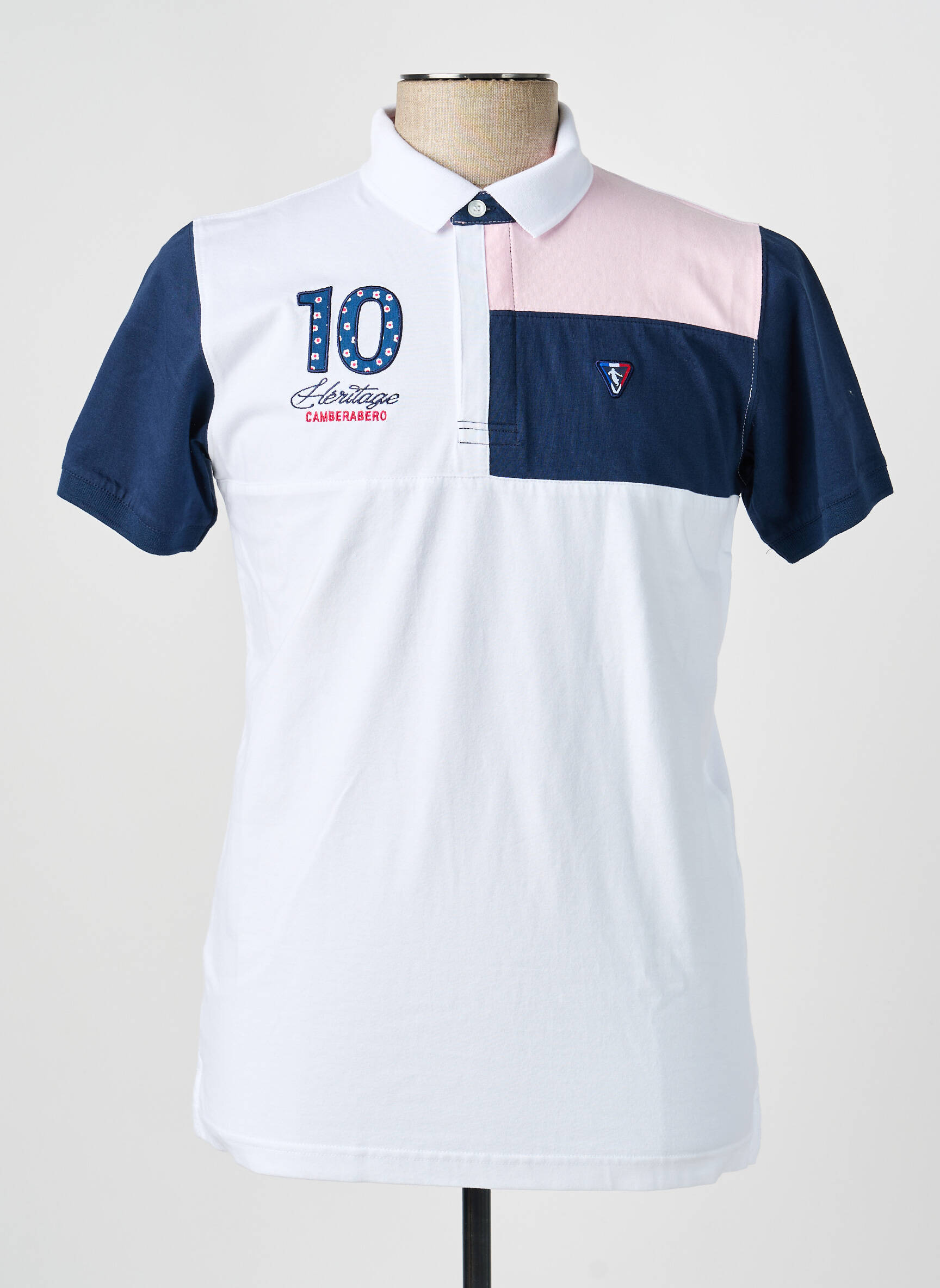 Polo tiesi kirpimas trumpas rankovės rožinė CAMBERABERO vyras