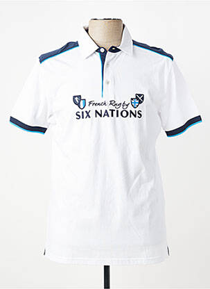 Polo jersey audinys trumpas rankovės baltas CAMBERABERO vyras