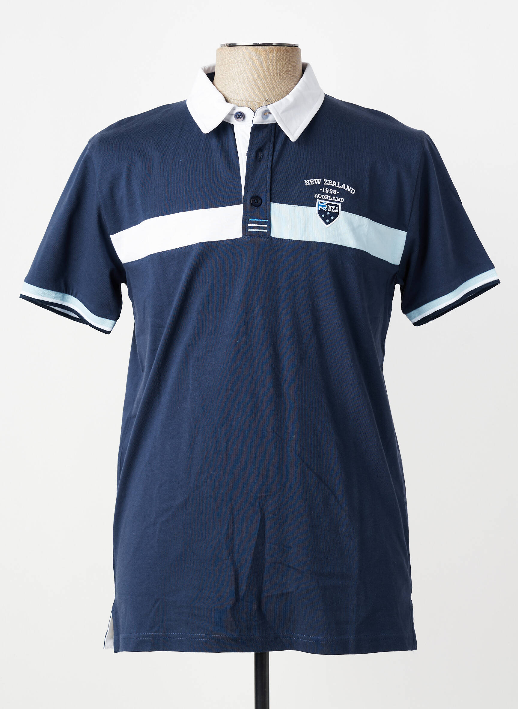 Polo jersey audinys trumpas rankovės mėlyna CAMBERABERO vyras