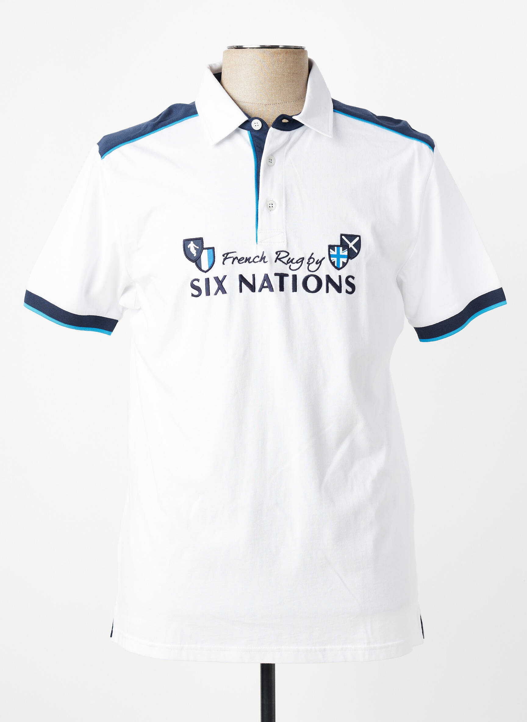 Polo jersey audinys trumpas rankovės baltas CAMBERABERO vyras