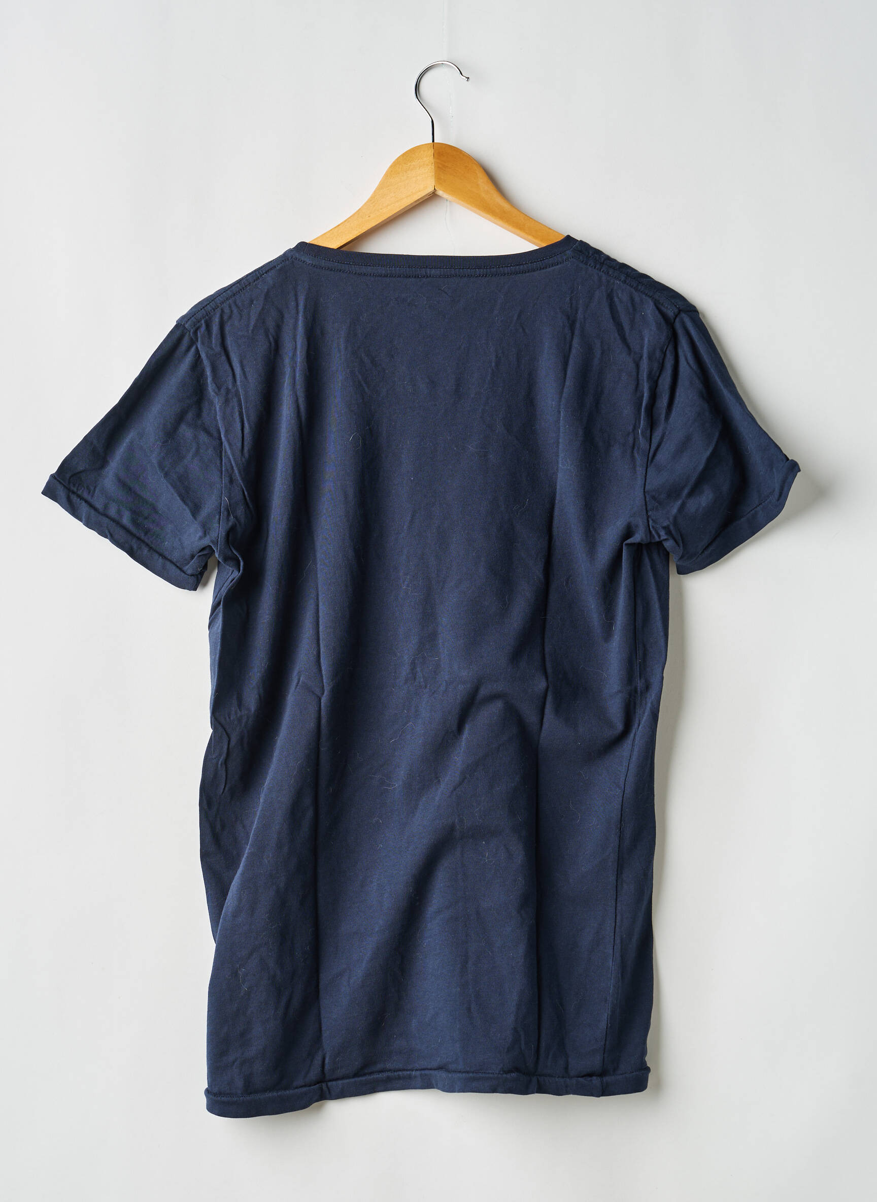 T-marškinys tiesi kirpimas trumpas rankovės mėlyna KNOWLEDGE COTTON APPAREL vyras