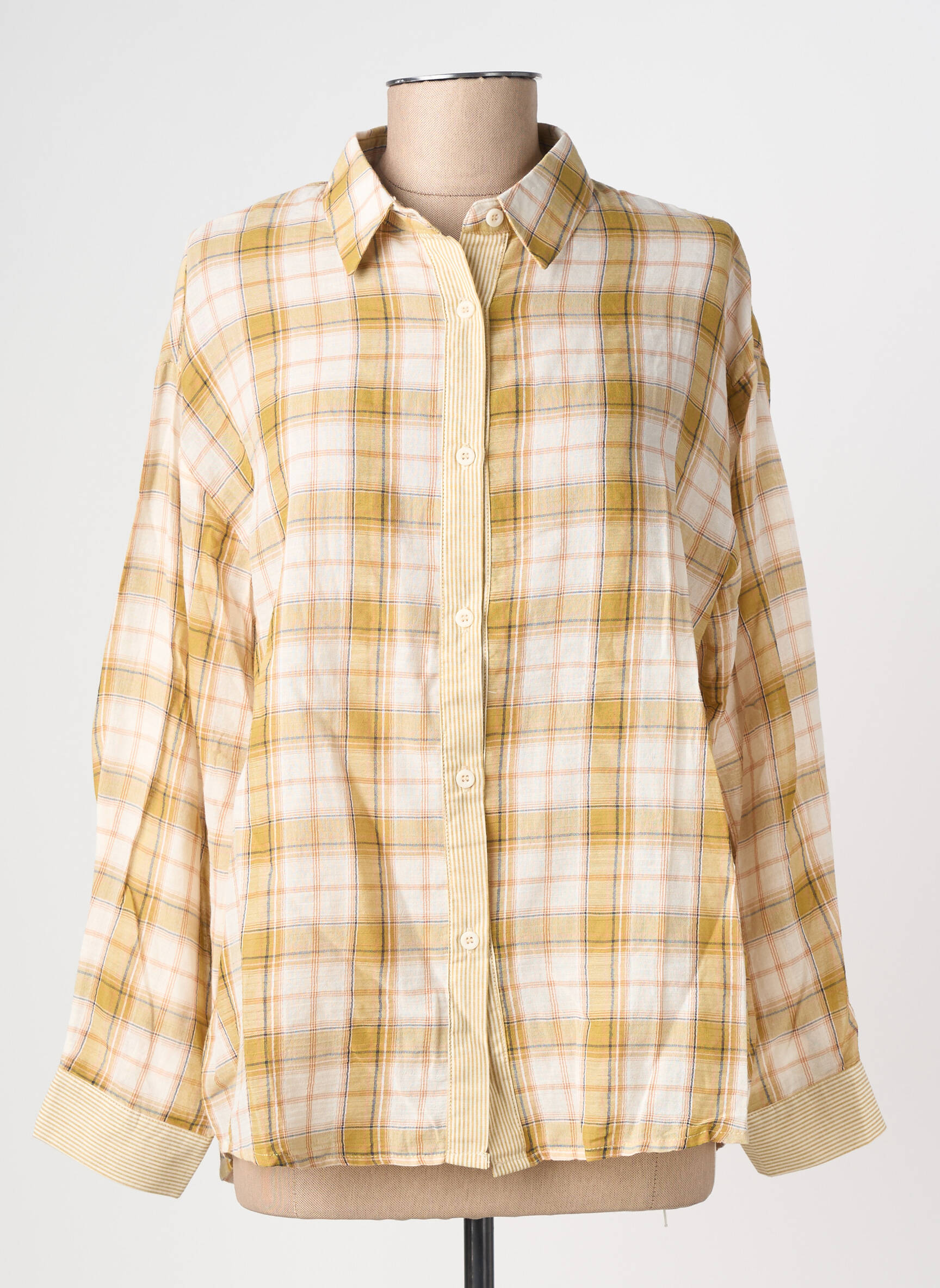 Moteriškas marškinys krepos audinys ilgos rankovės bežinis MUSY MUSE moteris