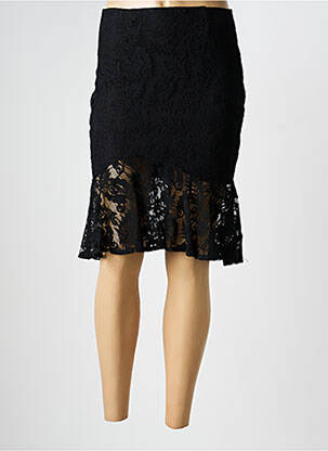 Pusilgis sijonas išplatėjusi kirpimas juodas HF WOMAN COLLECTION moteris