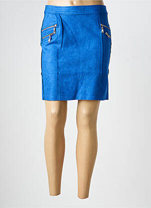 Mini sijonas tiesi kirpimas mėlyna HF WOMAN COLLECTION moteris