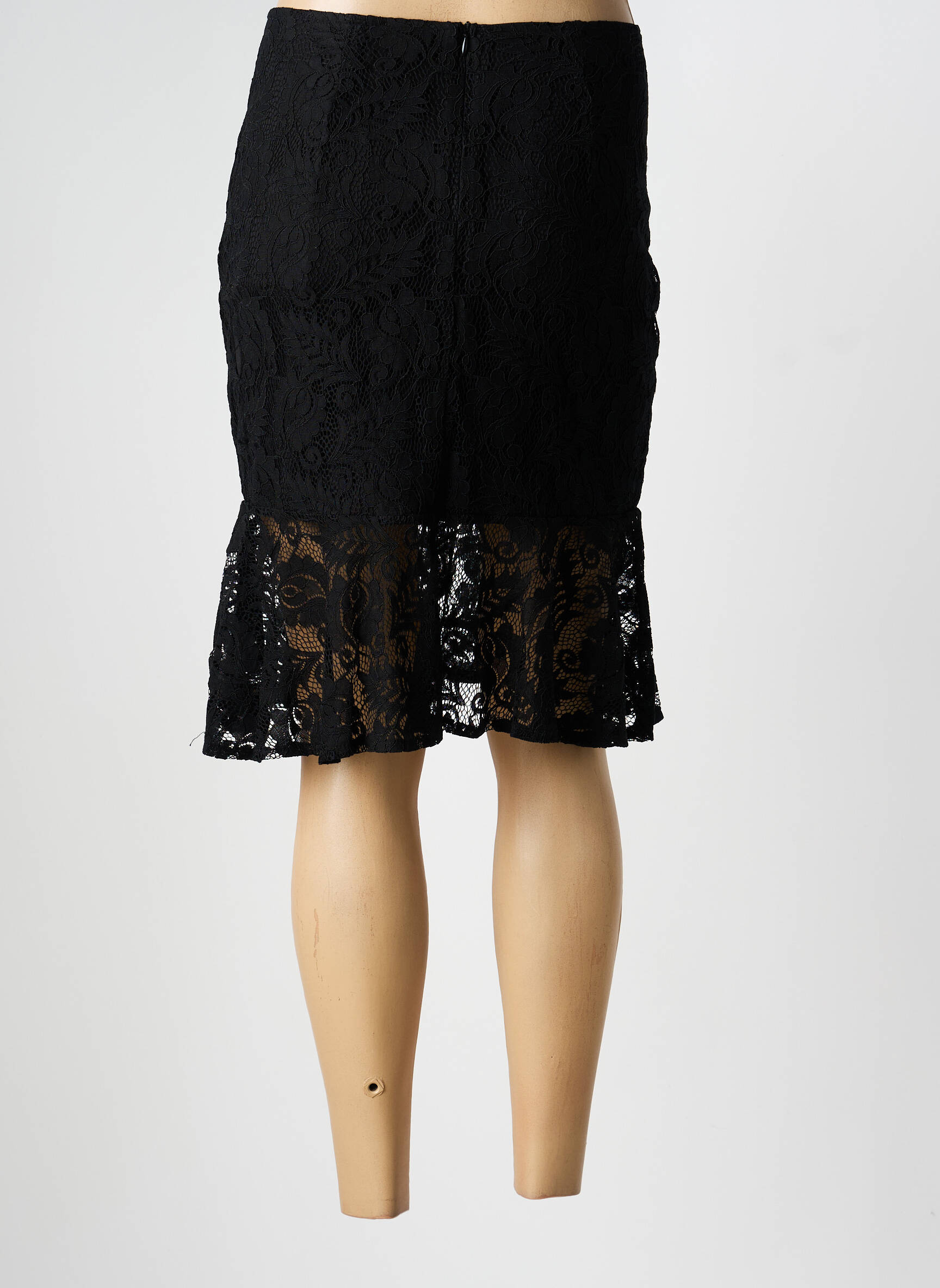 Pusilgis sijonas išplatėjusi kirpimas juodas HF WOMAN COLLECTION moteris