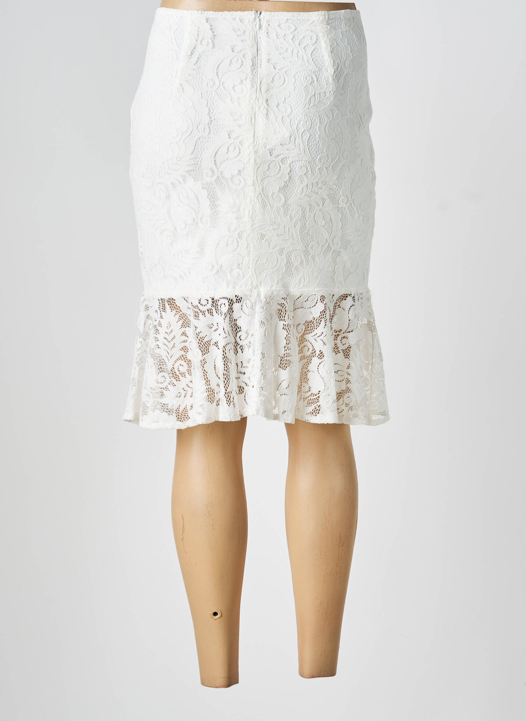 Pusilgis sijonas išplatėjusi kirpimas baltas HF WOMAN COLLECTION moteris