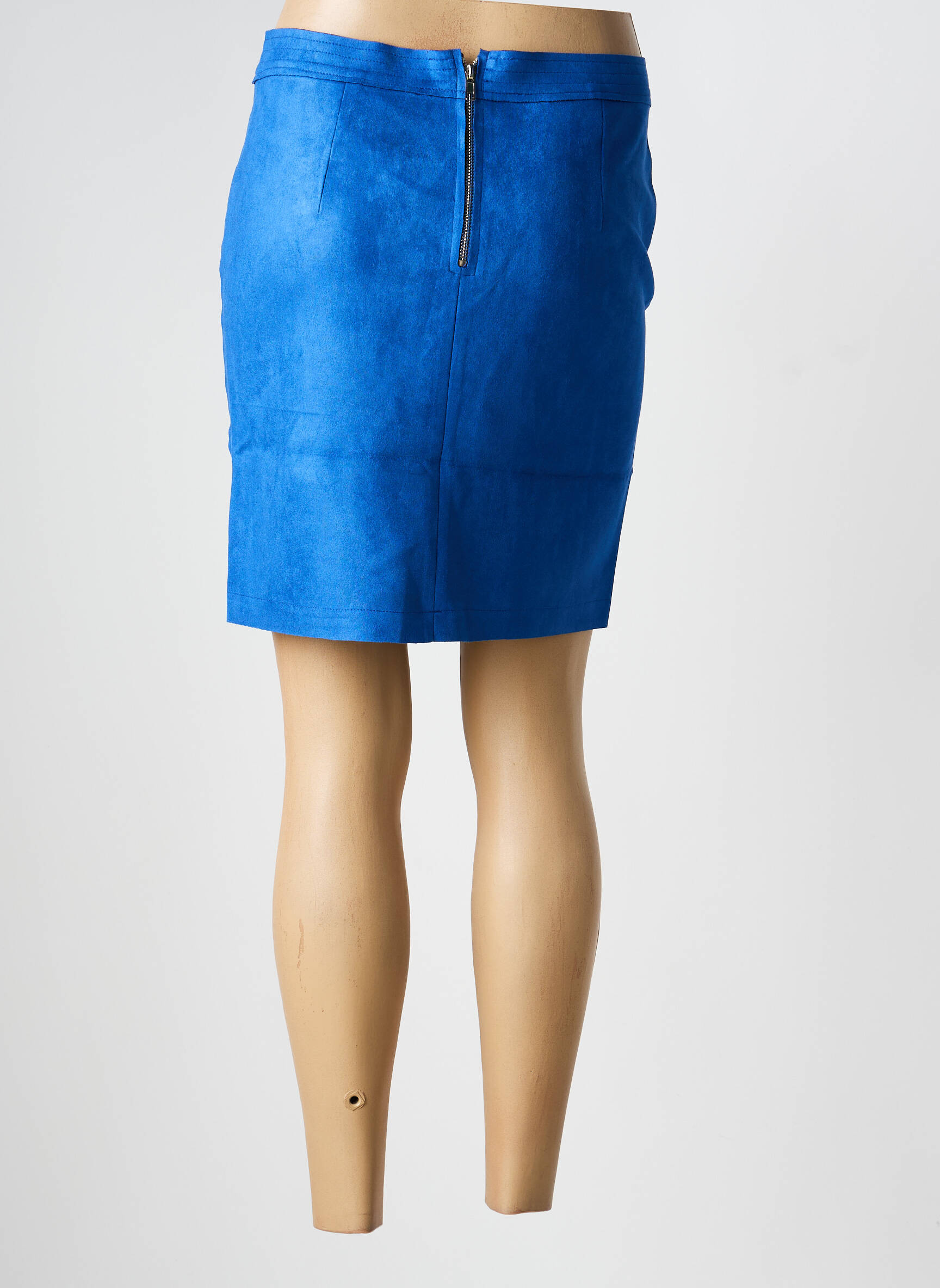 Mini sijonas tiesi kirpimas mėlyna HF WOMAN COLLECTION moteris