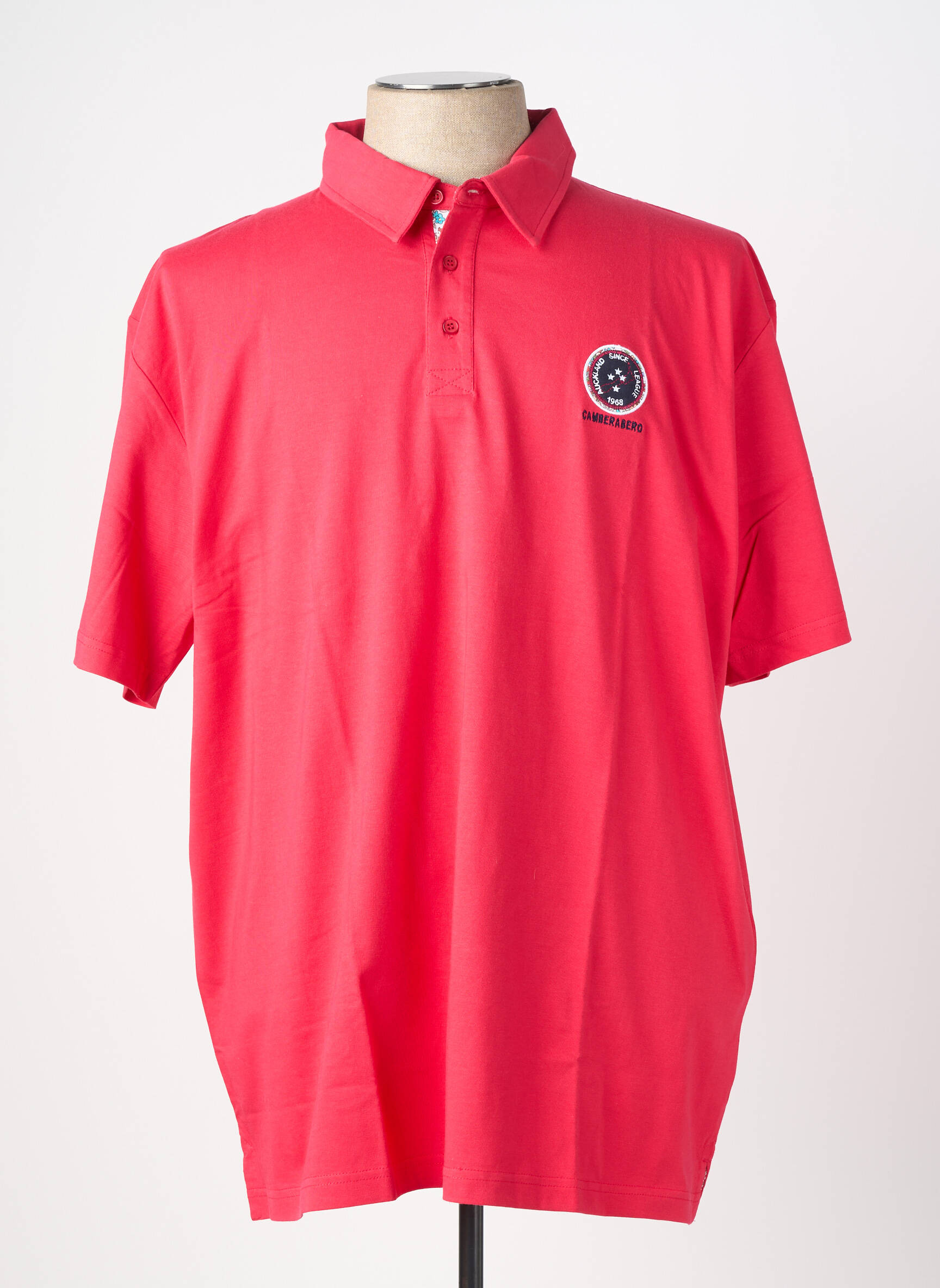 Polo jersey audinys trumpas rankovės raudona CAMBERABERO vyras