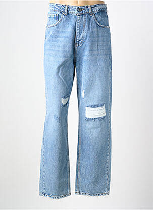 Tiesios kirpimo džinsai uždarymas su užtrauktuku po mygtuku uždengimu mėlyna I8 DENIM vyras