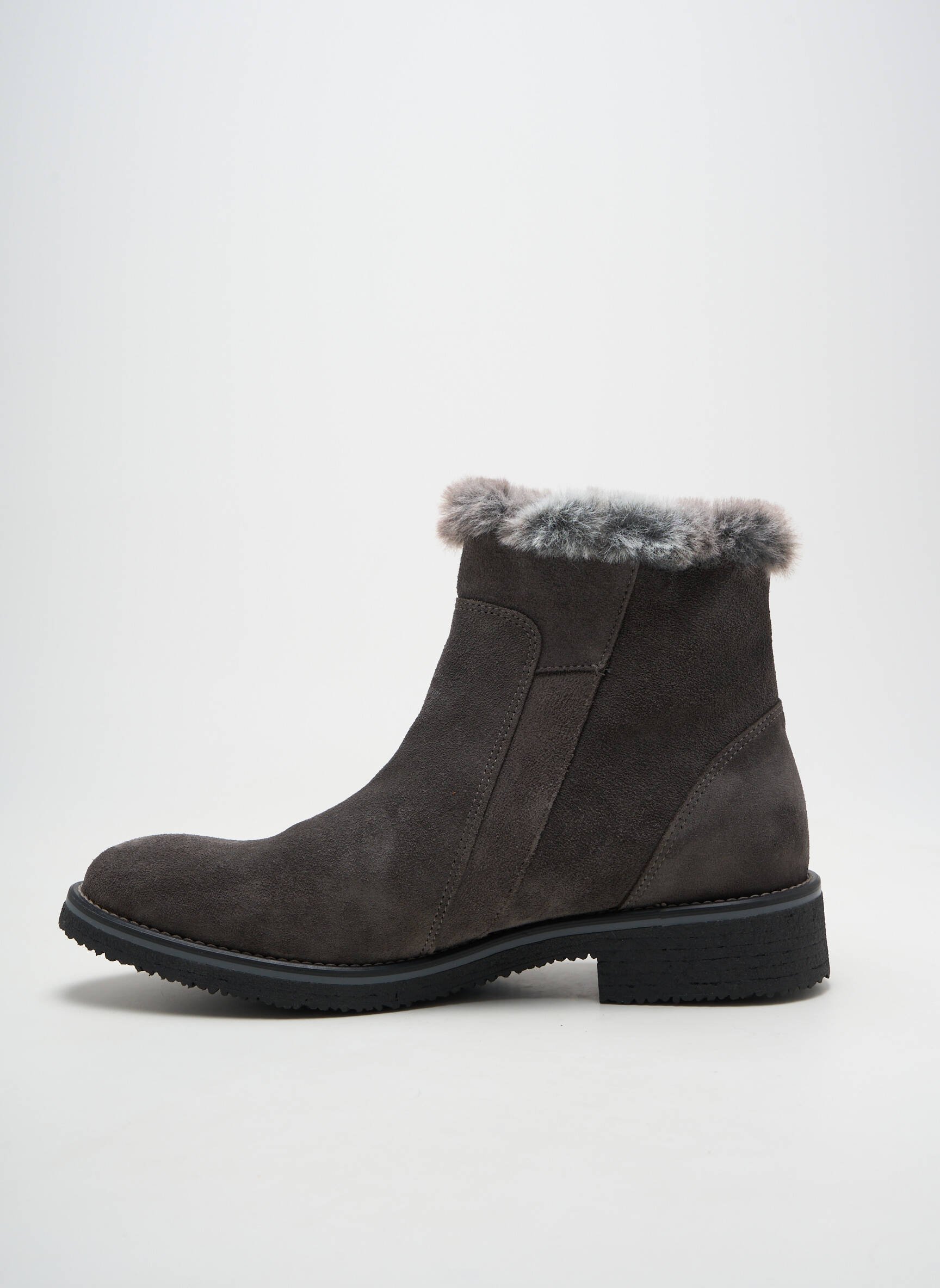 Batai/botai žemas kulnas plokščias kulnas iki 3 cm pilka W STYLE moteris