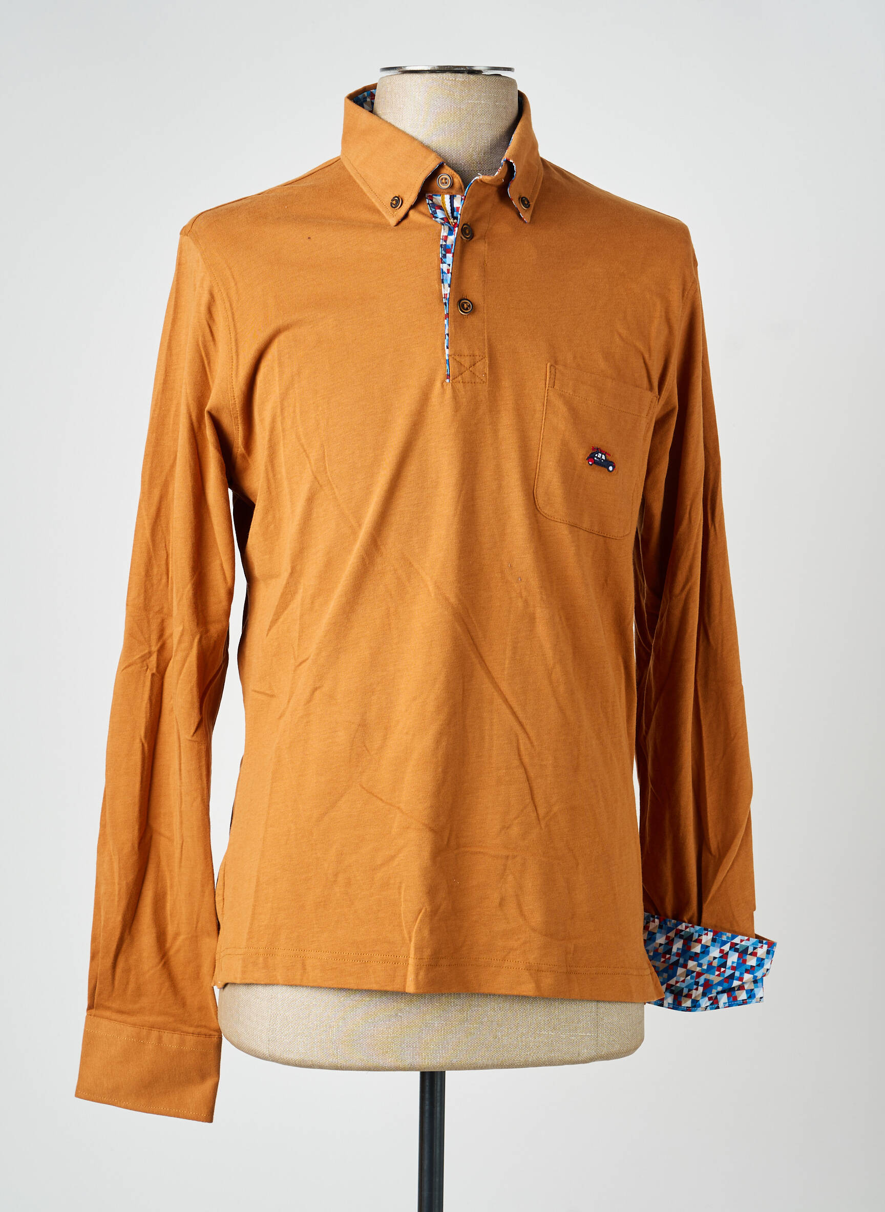 Polo ilgos rankovės ilgos rankovės oranžinė THE SURFCAR vyras