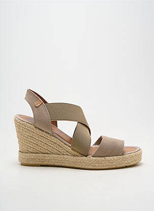 Espadrilės atvira pabaiga kulnas nuo 7 iki 9 cm bežinis VERBENAS moteris