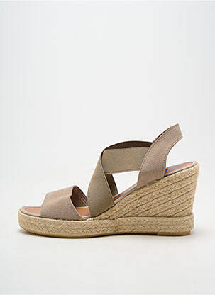 Espadrilės atvira pabaiga kulnas nuo 7 iki 9 cm bežinis VERBENAS moteris