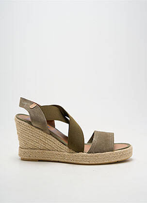 Espadrilės atvira pabaiga kulnas nuo 7 iki 9 cm žalias VERBENAS moteris