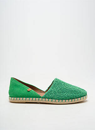 Espadrilės apvalus mygtukas plokščias kulnas iki 3 cm žalias VERBENAS moteris