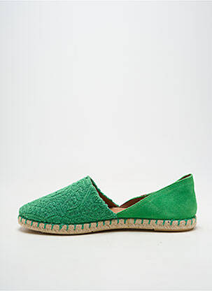 Espadrilės apvalus mygtukas plokščias kulnas iki 3 cm žalias VERBENAS moteris