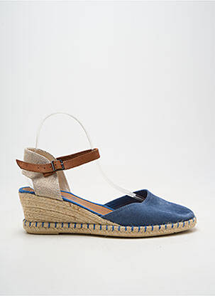 Espadrilės apvalus mygtukas kulnas nuo 4 iki 6 cm mėlyna VERBENAS moteris