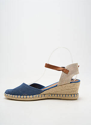 Espadrilės apvalus mygtukas kulnas nuo 4 iki 6 cm mėlyna VERBENAS moteris