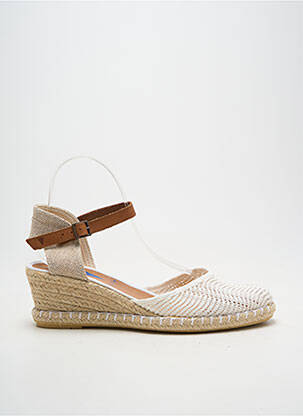 Espadrilės apvalus mygtukas kulnas nuo 4 iki 6 cm baltas VERBENAS moteris