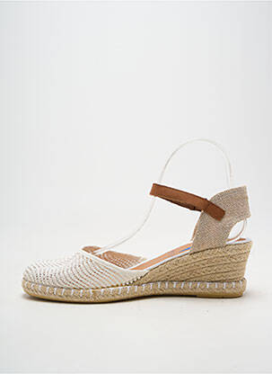 Espadrilės apvalus mygtukas kulnas nuo 4 iki 6 cm baltas VERBENAS moteris