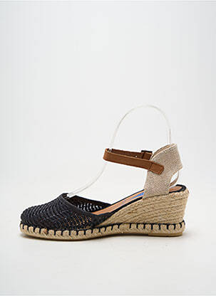 Espadrilės apvalus mygtukas kulnas nuo 4 iki 6 cm juodas VERBENAS moteris