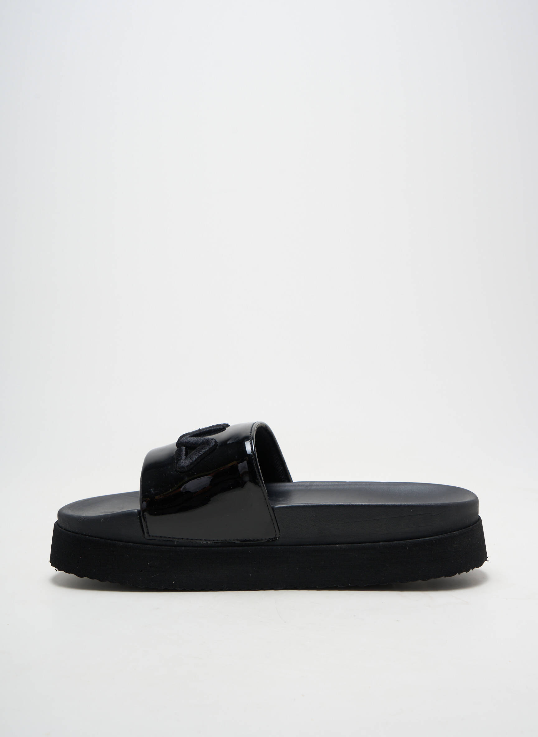 Mule/sabotai satino audinys kulnas nuo 4 iki 6 cm juodas FILA moteris