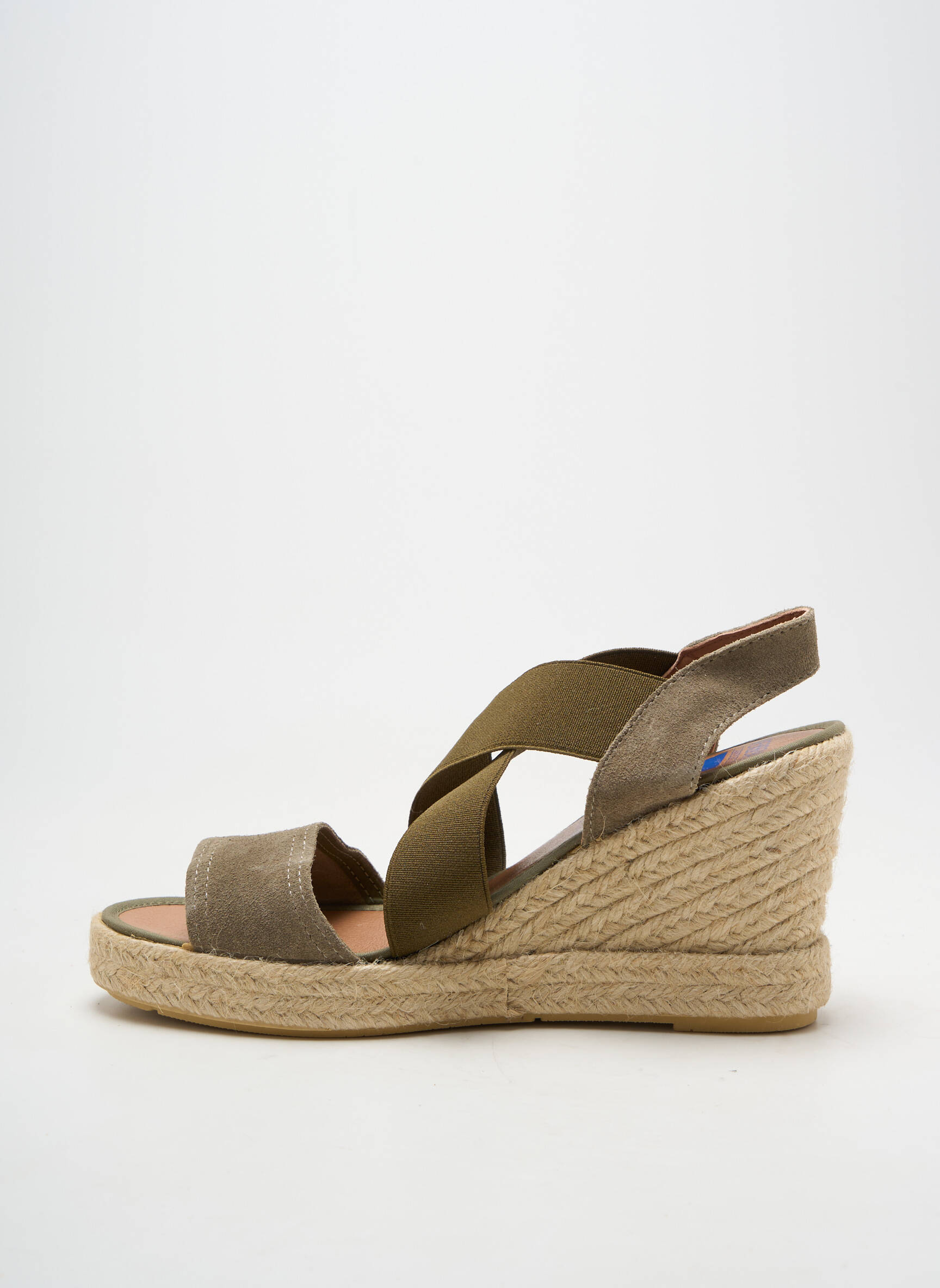 Espadrilės atvira pabaiga kulnas nuo 7 iki 9 cm žalias VERBENAS moteris
