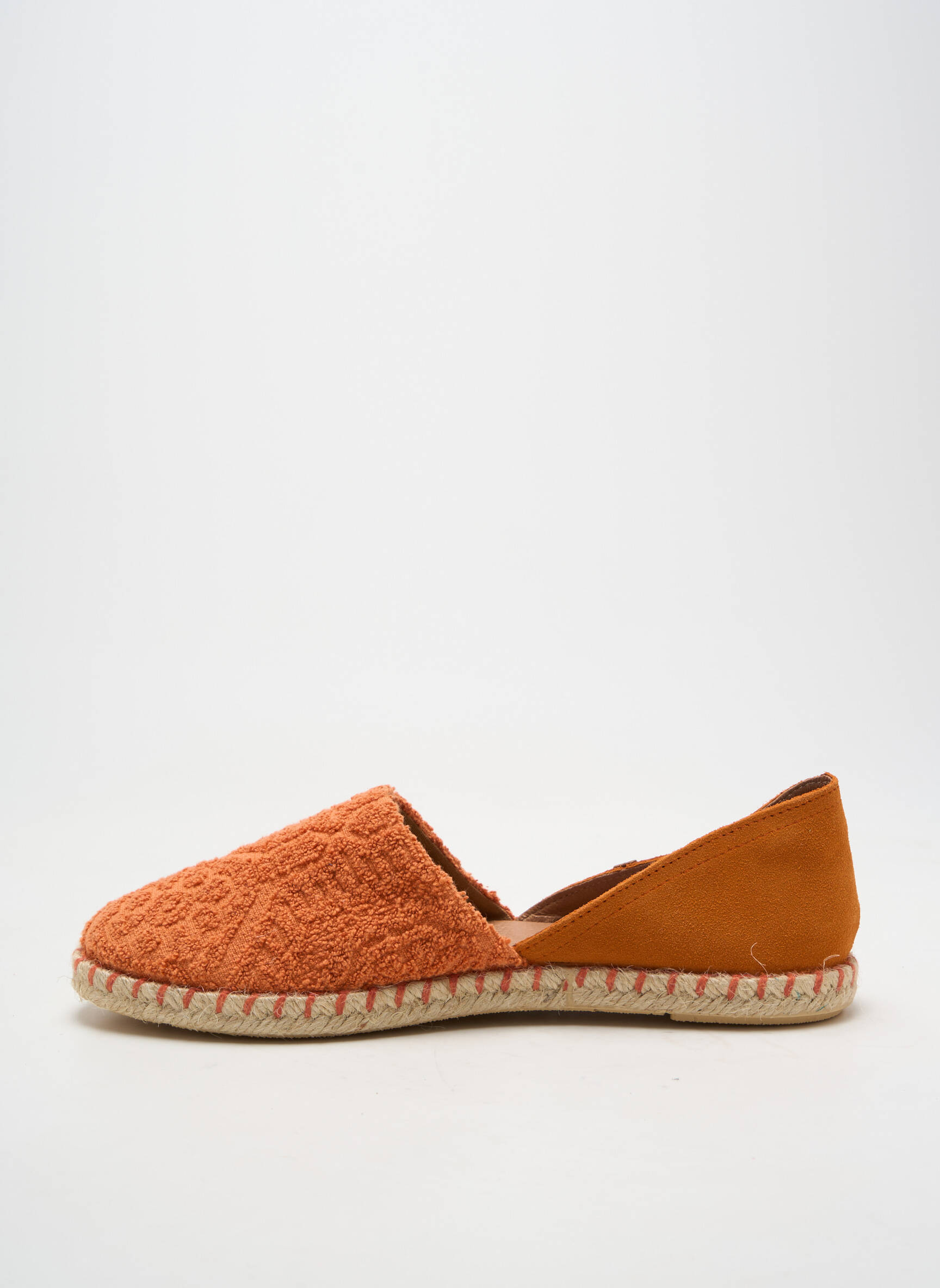 Espadrilės apvalus mygtukas plokščias kulnas iki 3 cm oranžinė VERBENAS moteris