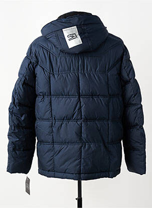 Pūkinė striukė ilgos rankovės su gobtuvu mėlyna S4 JACKETS vyras