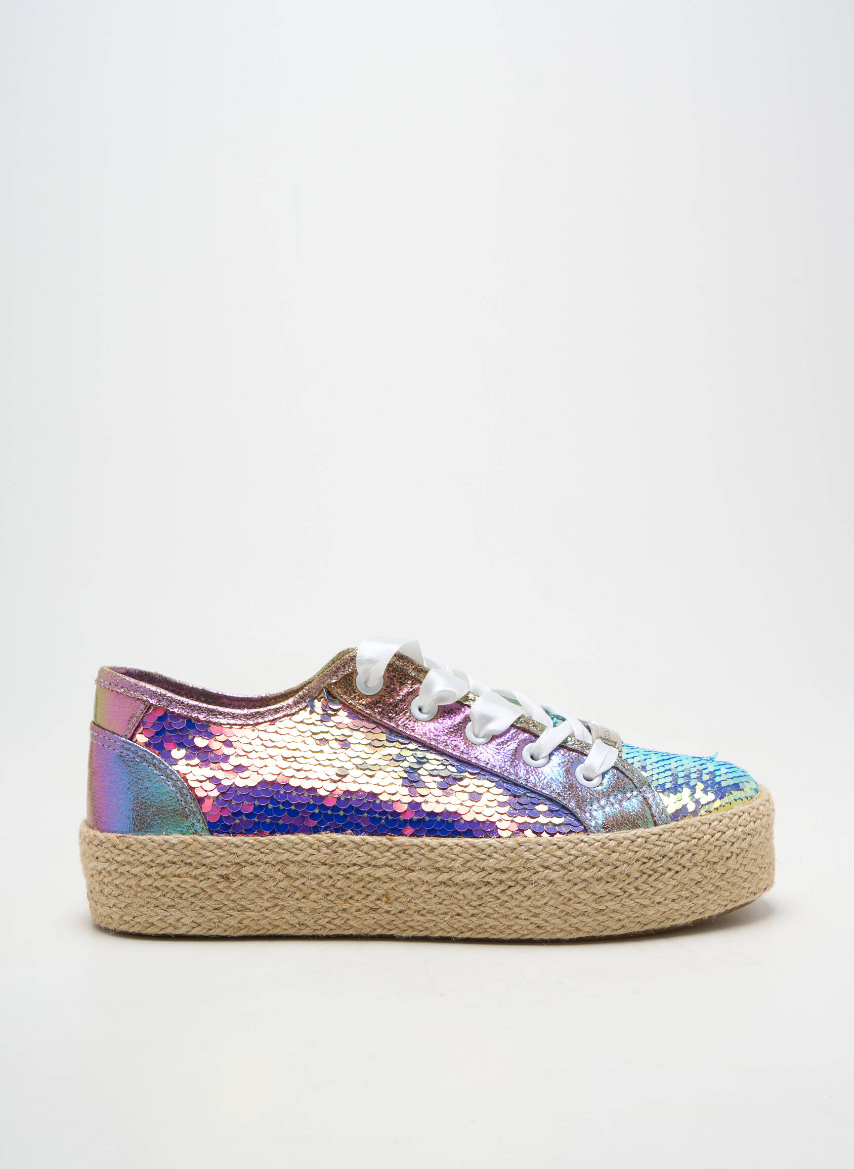 Espadrilės satino audinys kulnas nuo 4 iki 6 cm auksas CAFE NOIR moteris