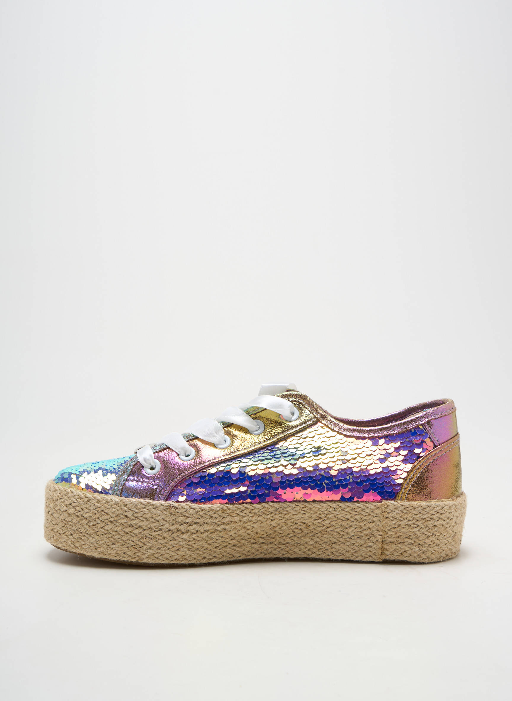Espadrilės satino audinys kulnas nuo 4 iki 6 cm auksas CAFE NOIR moteris