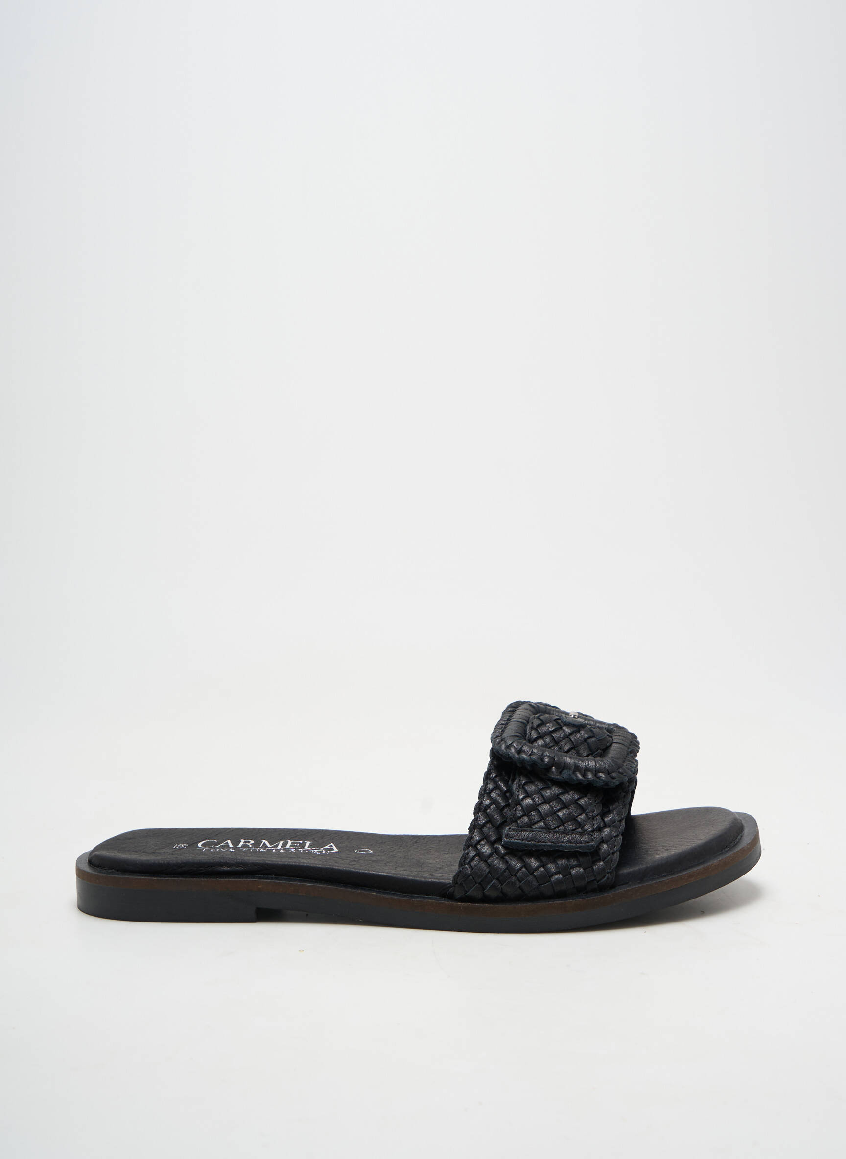 Mule/sabotai chiquet plokščias kulnas iki 3 cm juodas CARMELA moteris