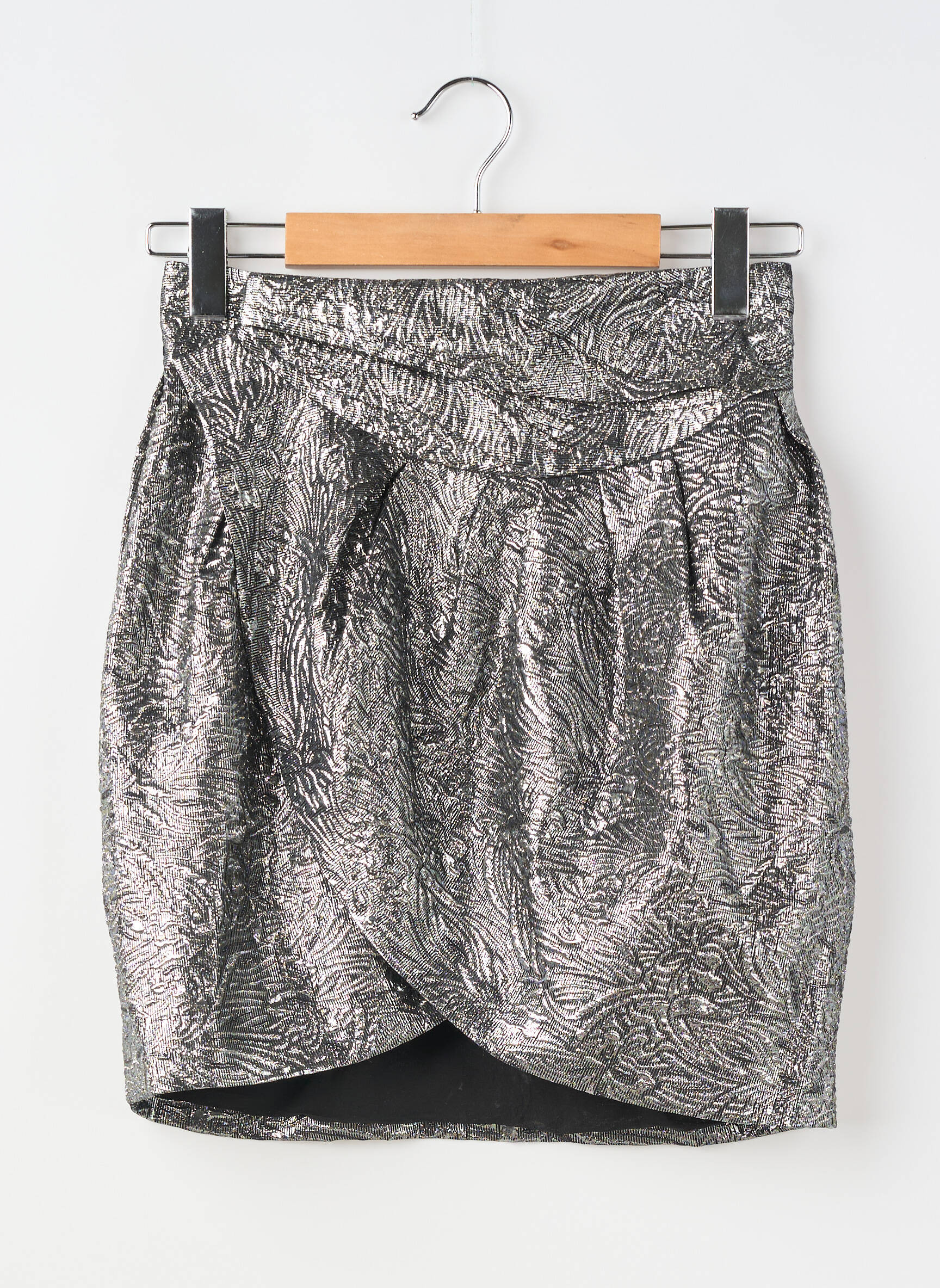 Trumpas sijonas pamušalas sidabrinė H&M X ISABEL MARANT moteris