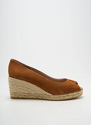 Espadrilės atvira pabaiga kulnas nuo 7 iki 9 cm rudas KANNA moteris