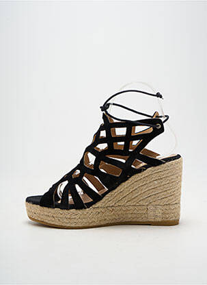 Espadrilės šnervių uždarymas kulnas nuo 7 iki 9 cm juodas KANNA moteris