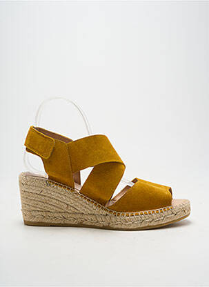 Espadrilės atvira pabaiga kulnas nuo 7 iki 9 cm geltona KANNA moteris