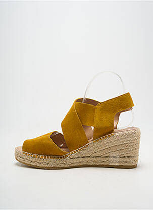 Espadrilės atvira pabaiga kulnas nuo 7 iki 9 cm geltona KANNA moteris