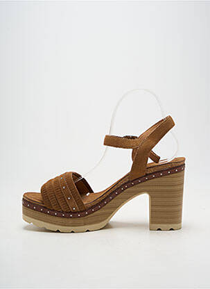 Sandalai/nu pėdos užsegimas kilpa(s) kulnas nuo 7 iki 9 cm rudas CARMELA moteris