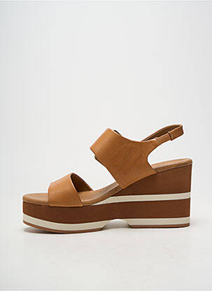 Sandalai/nu pėdos lygus medžiaga kulnas nuo 7 iki 9 cm rudas CARMELA moteris
