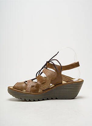 Sandalai/nu pėdos kompensuotas kulnas kulnas nuo 4 iki 6 cm rudas FLY LONDON moteris
