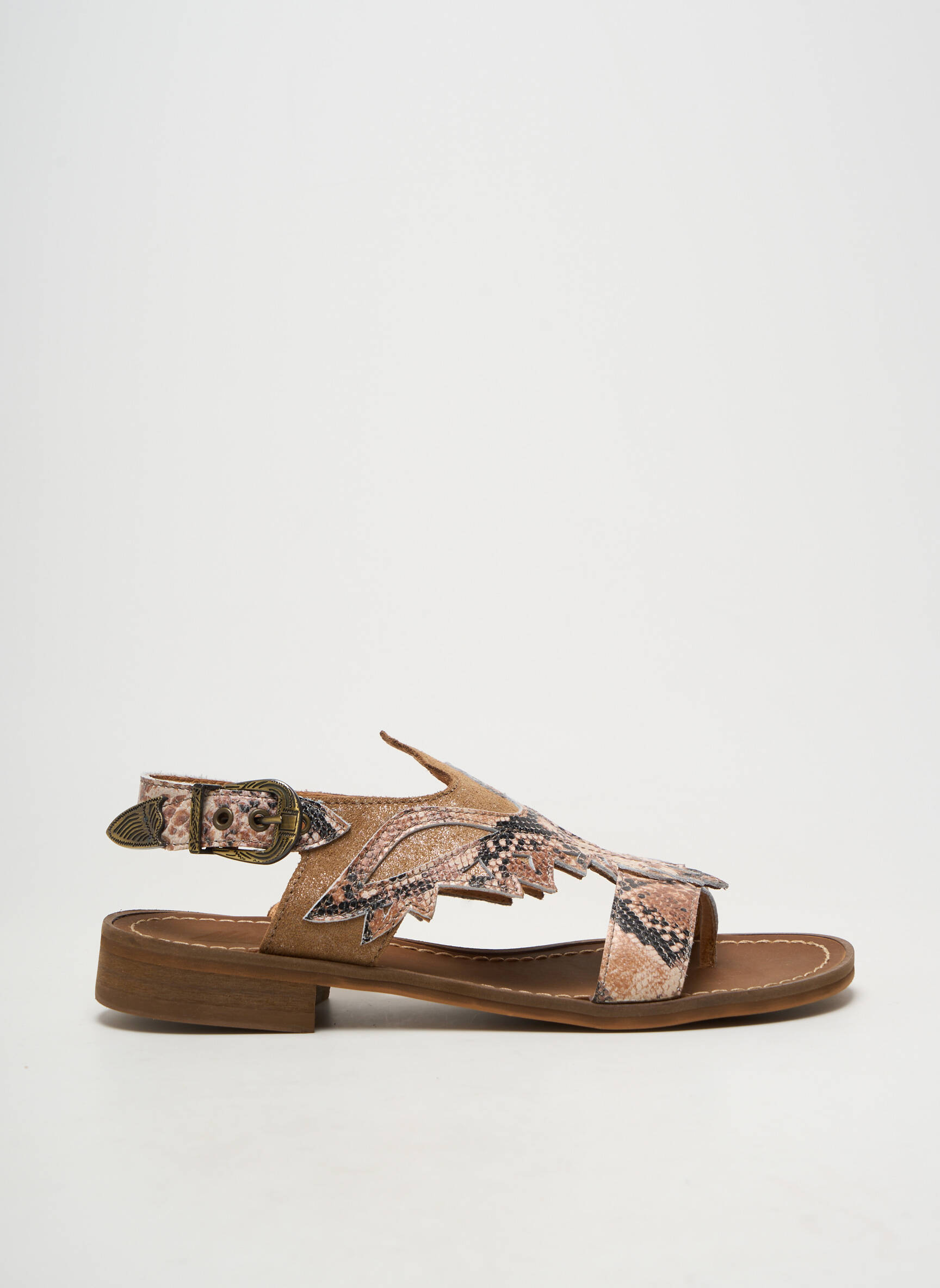 Sandalai/nu pėdos užsegimas kilpa(s) plokščias kulnas iki 3 cm rudas MINKA DESIGN moteris