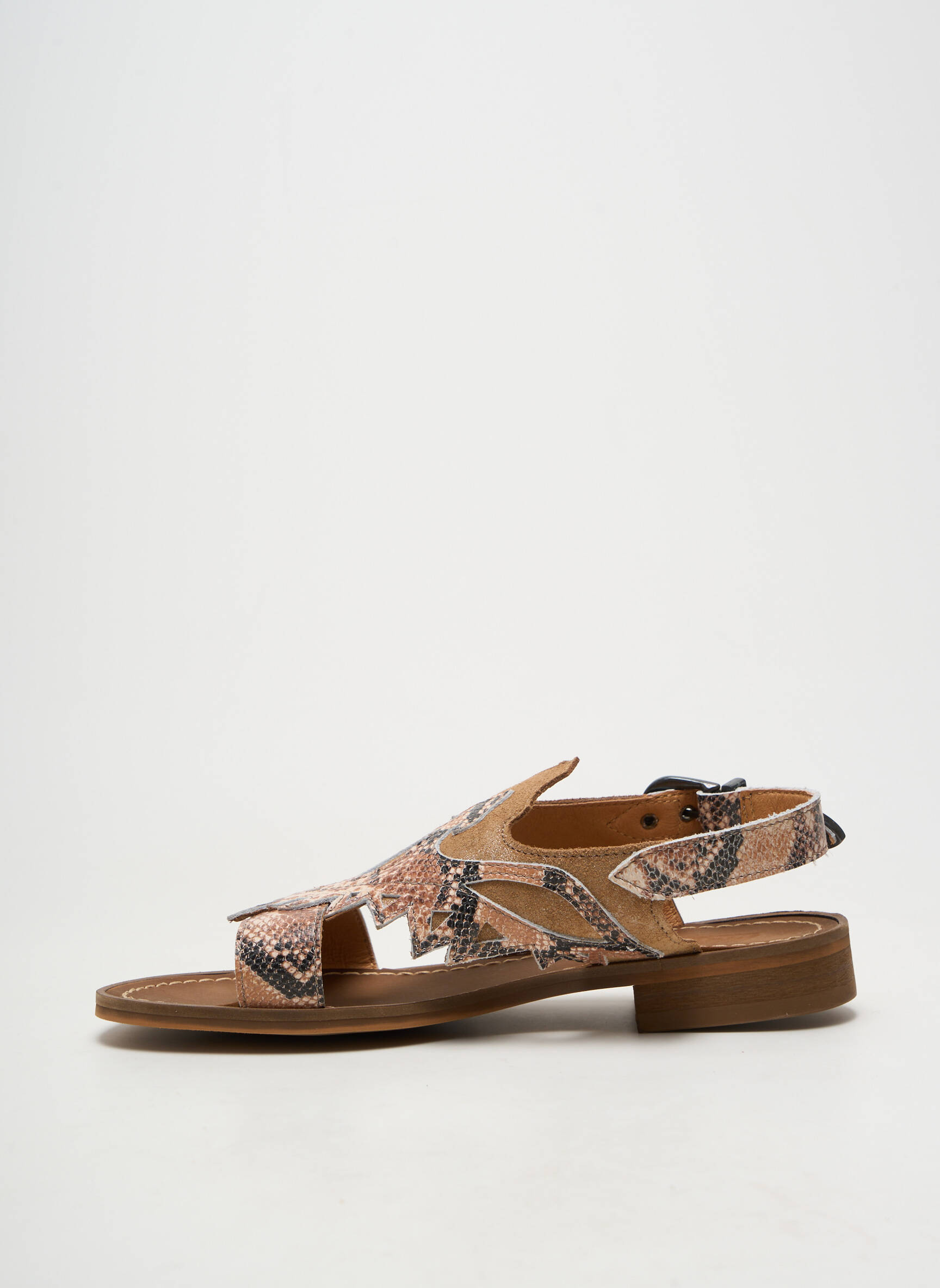 Sandalai/nu pėdos užsegimas kilpa(s) plokščias kulnas iki 3 cm rudas MINKA DESIGN moteris
