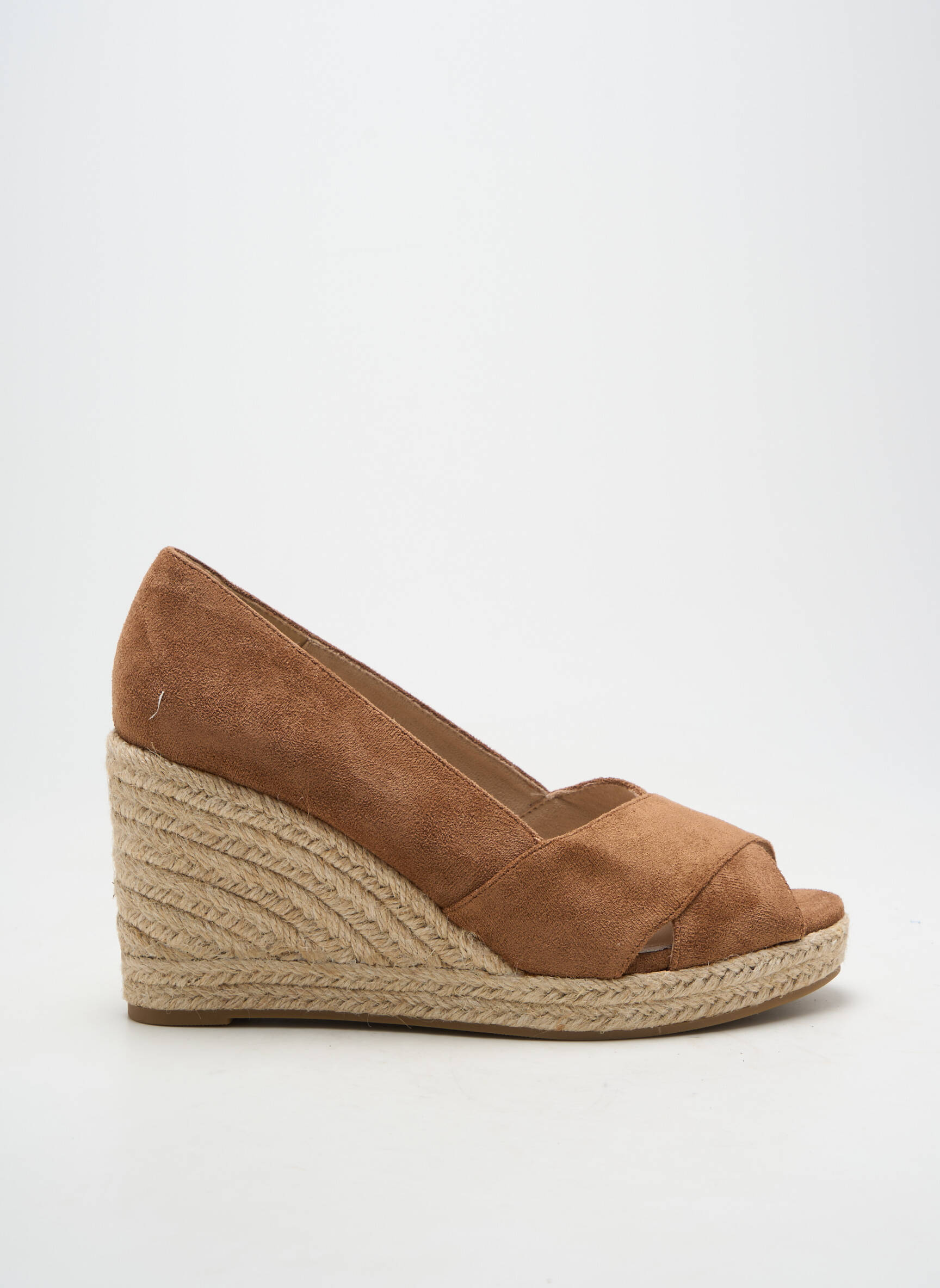 Espadrilės atvira pabaiga kulnas nuo 7 iki 9 cm rudas VANESSA WU moteris