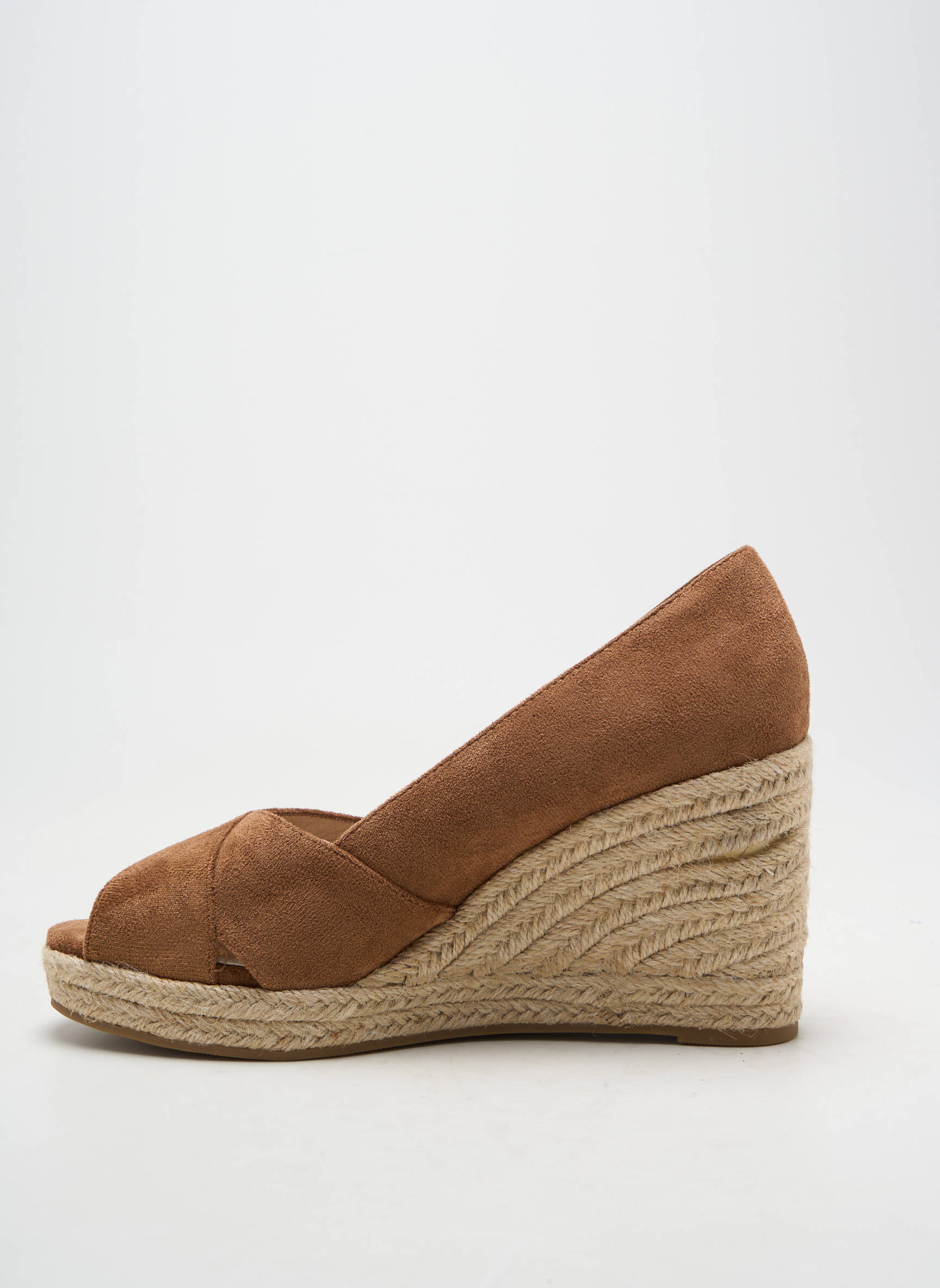 Espadrilės atvira pabaiga kulnas nuo 7 iki 9 cm rudas VANESSA WU moteris