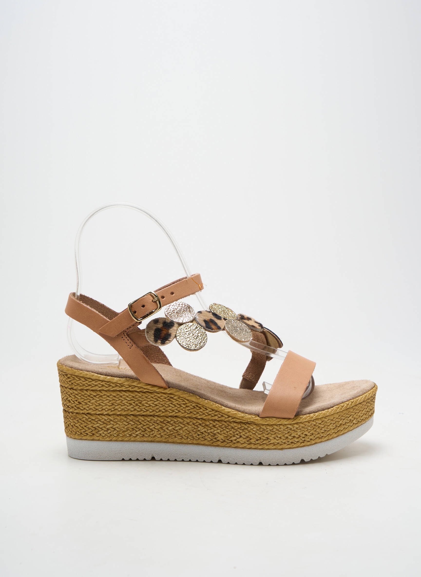 Espadrilės užsegimas kilpa(s) kulnas nuo 7 iki 9 cm rudas REQINS moteris