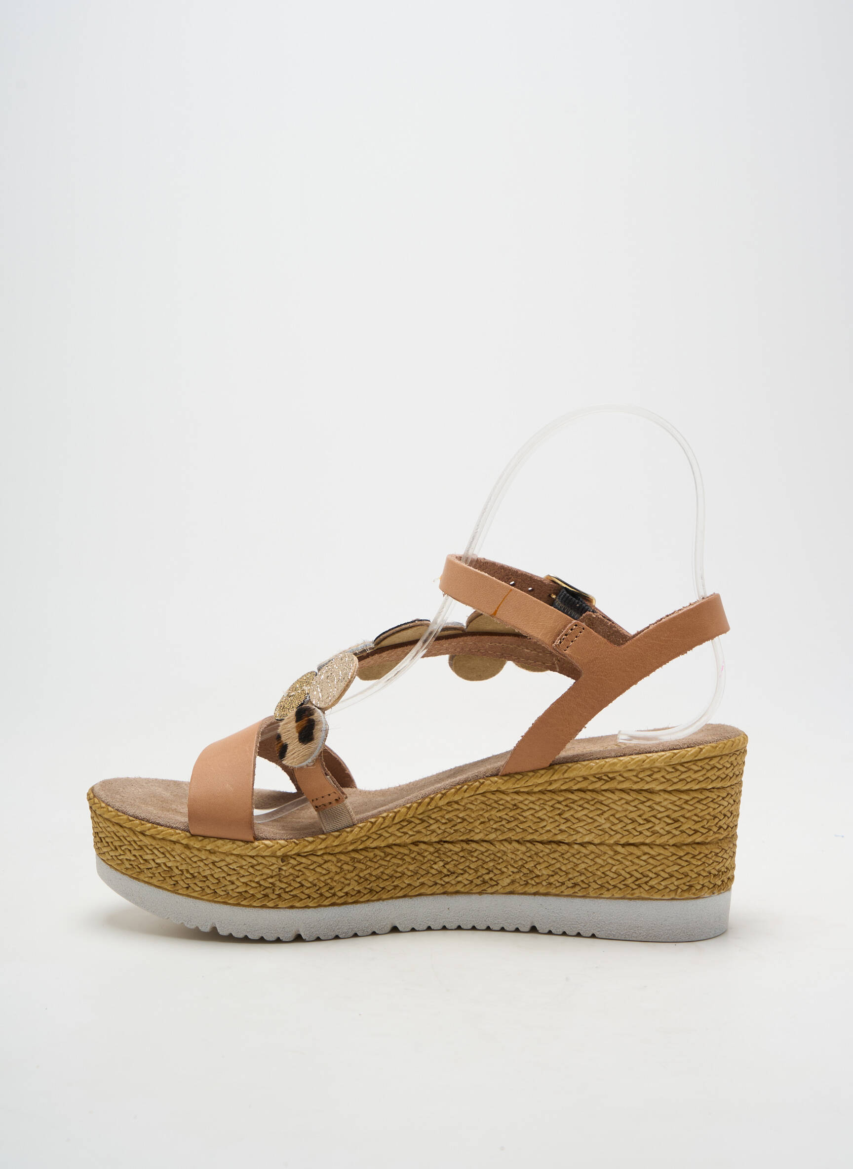 Espadrilės užsegimas kilpa(s) kulnas nuo 7 iki 9 cm rudas REQINS moteris