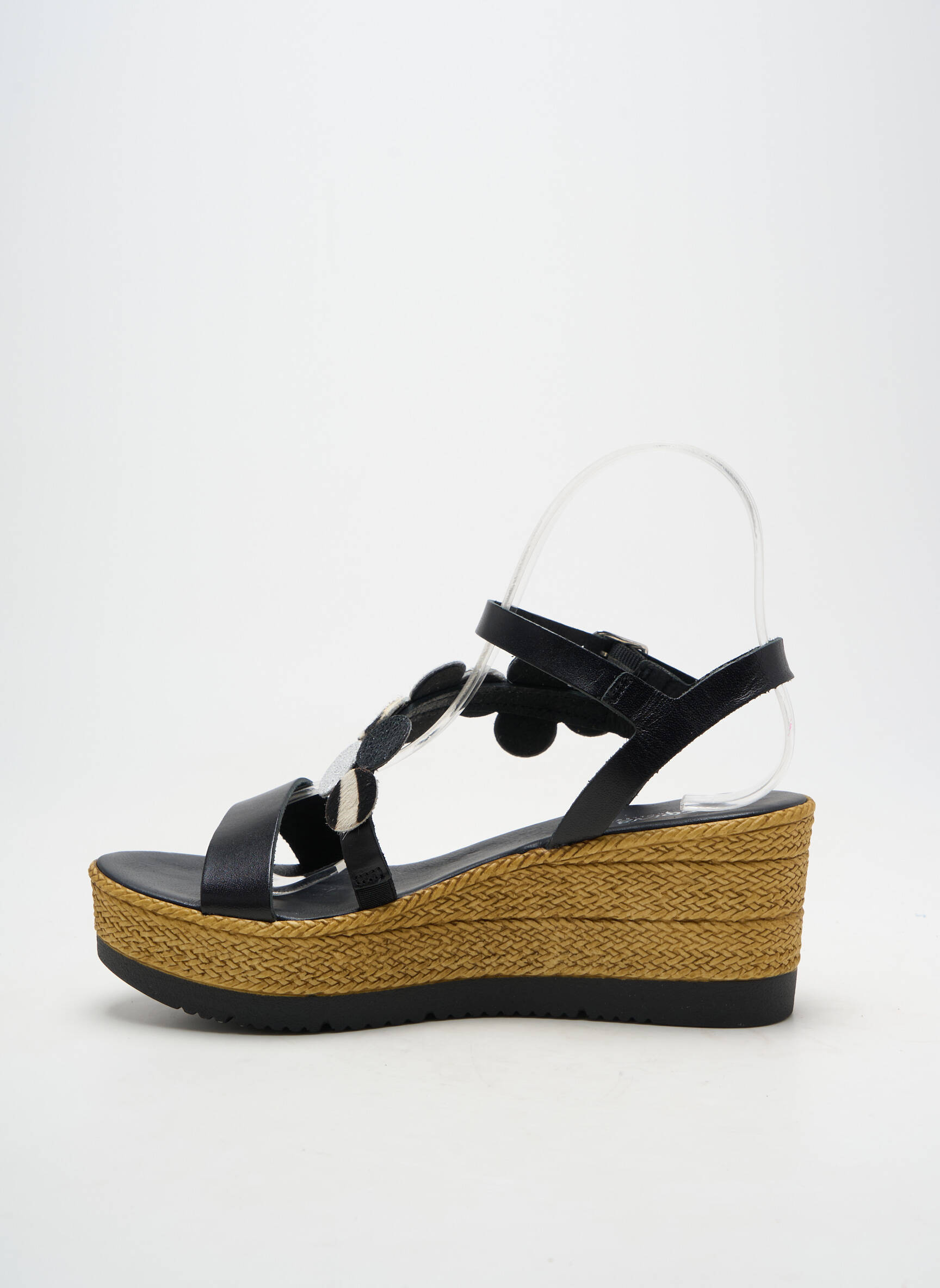 Espadrilės užsegimas kilpa(s) kulnas nuo 7 iki 9 cm juodas REQINS moteris