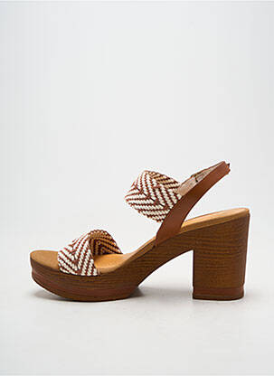 Sandalai/nu pėdos užsegimas kilpa(s) kulnas nuo 7 iki 9 cm rudas LODI moteris