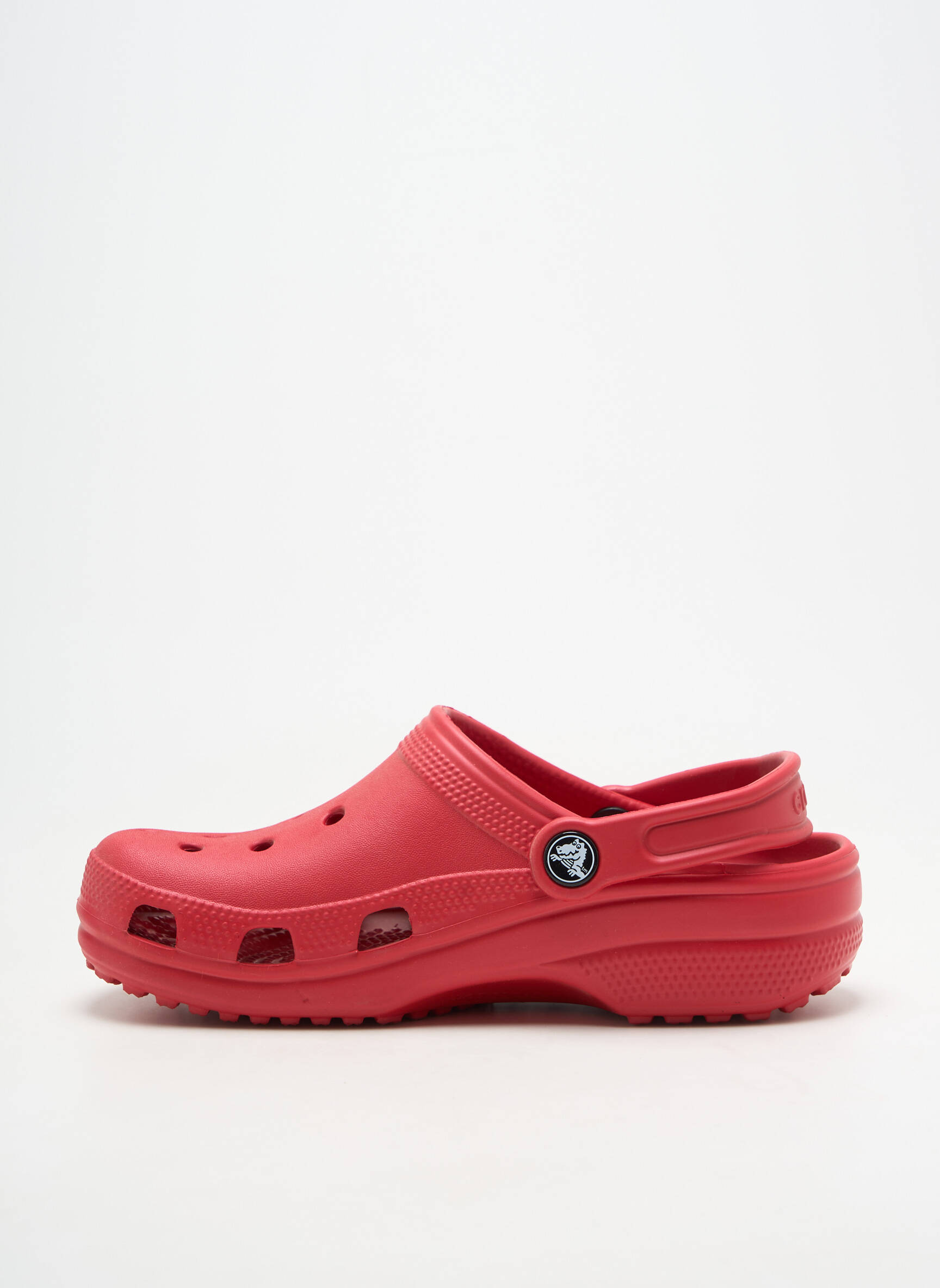 Mule/sabotai apvalus mygtukas apvalus mygtukas raudona CROCS vaikas