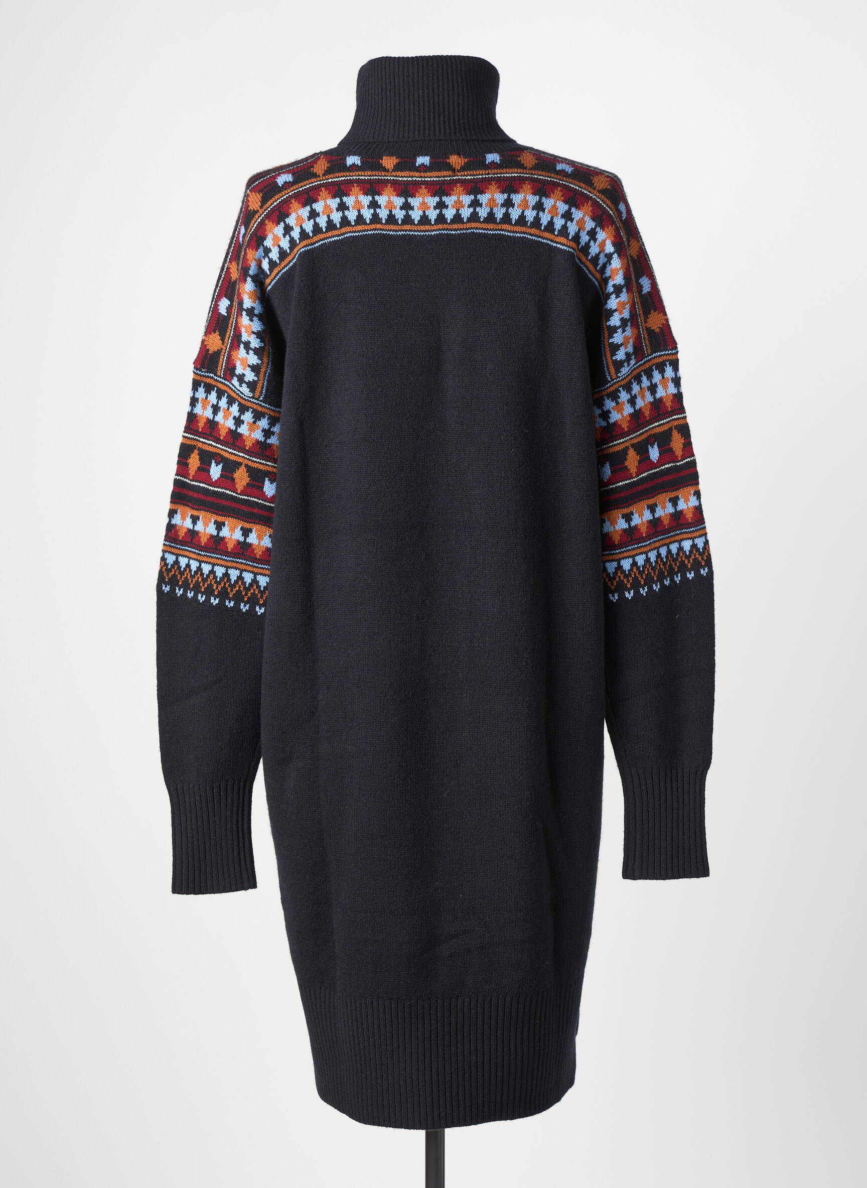 Megztinė suknelė apatinė dalis siaura ilgos rankovės juodas SCOTCH & SODA moteris